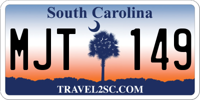 SC license plate MJT149