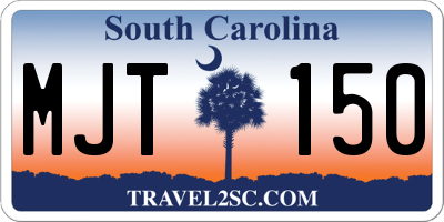 SC license plate MJT150