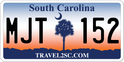 SC license plate MJT152
