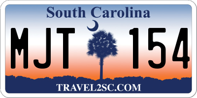 SC license plate MJT154