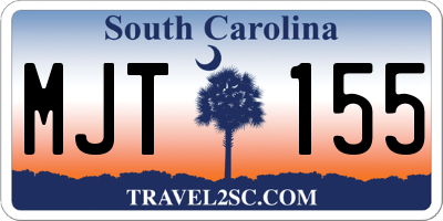 SC license plate MJT155