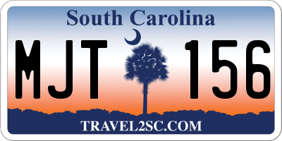 SC license plate MJT156