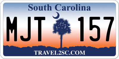 SC license plate MJT157