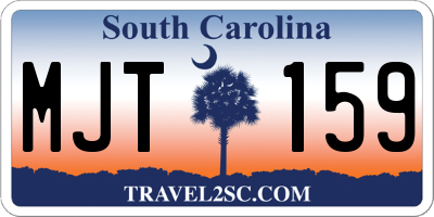 SC license plate MJT159