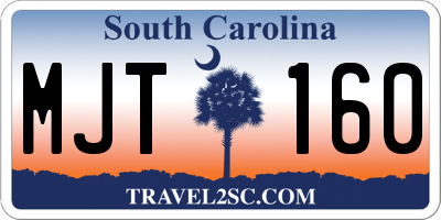 SC license plate MJT160