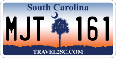 SC license plate MJT161