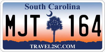 SC license plate MJT164