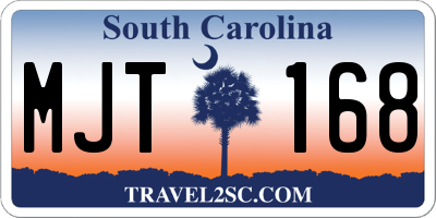 SC license plate MJT168