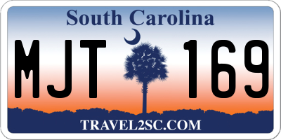 SC license plate MJT169