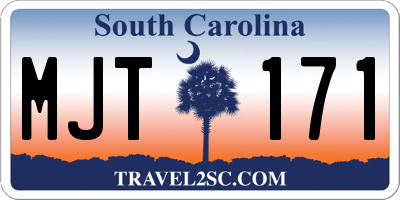 SC license plate MJT171