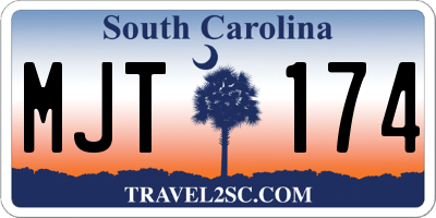 SC license plate MJT174