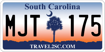 SC license plate MJT175
