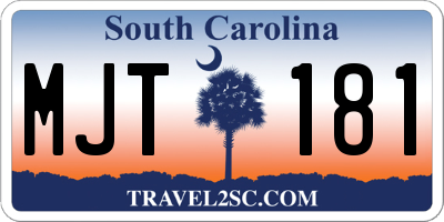 SC license plate MJT181
