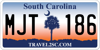 SC license plate MJT186
