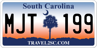 SC license plate MJT199