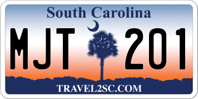 SC license plate MJT201