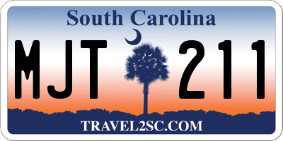 SC license plate MJT211