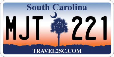SC license plate MJT221