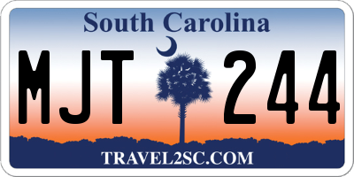 SC license plate MJT244