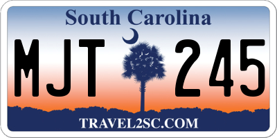 SC license plate MJT245