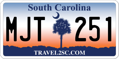 SC license plate MJT251