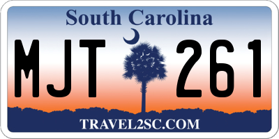 SC license plate MJT261
