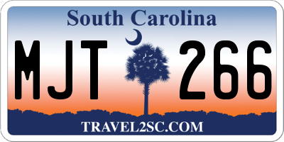 SC license plate MJT266