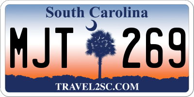 SC license plate MJT269