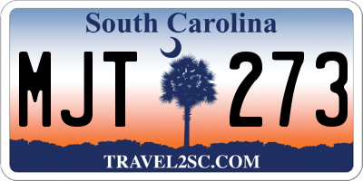 SC license plate MJT273
