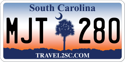 SC license plate MJT280