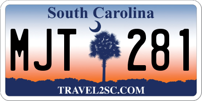 SC license plate MJT281