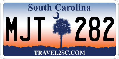 SC license plate MJT282