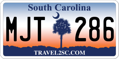 SC license plate MJT286