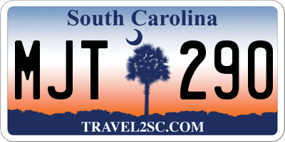 SC license plate MJT290