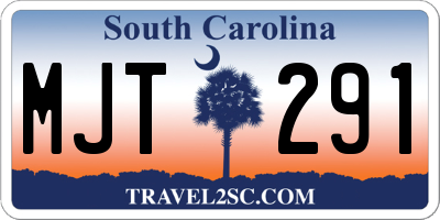 SC license plate MJT291