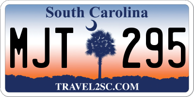 SC license plate MJT295