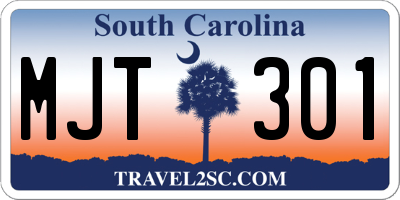 SC license plate MJT301