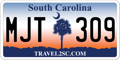 SC license plate MJT309