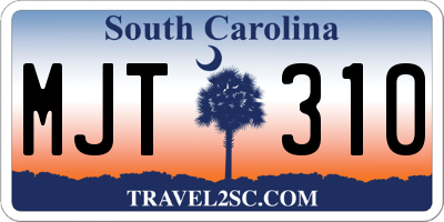 SC license plate MJT310
