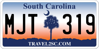 SC license plate MJT319