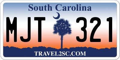 SC license plate MJT321