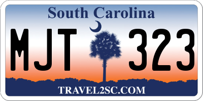 SC license plate MJT323
