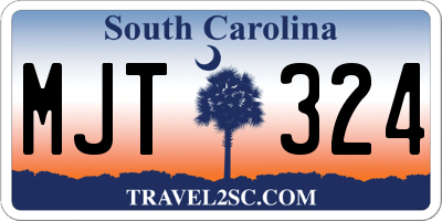 SC license plate MJT324