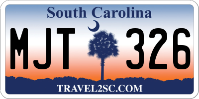 SC license plate MJT326