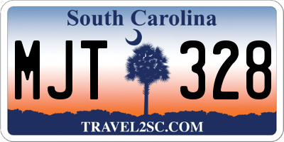 SC license plate MJT328