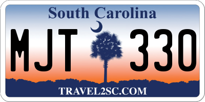 SC license plate MJT330