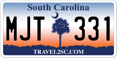 SC license plate MJT331