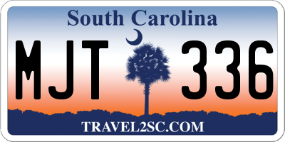 SC license plate MJT336