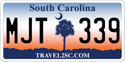 SC license plate MJT339