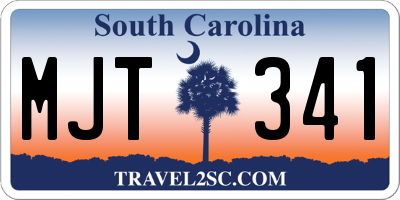 SC license plate MJT341